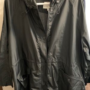 Black rain jacket